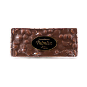 Barra de Turrón de Jijona Artesano Palmira de Chocolate con Avellanas